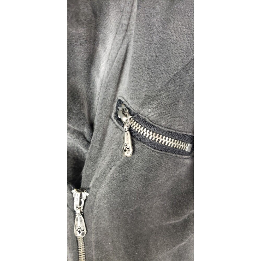 Affliction Motors Black Premium Sweater Knit Moto Jacket‎ XS Wash Out Gray Eagle - Picture 5 of 8